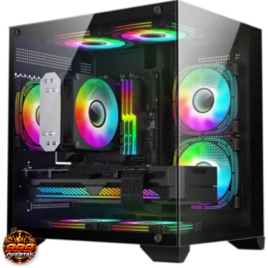 Gabinete Gamer Hayom com 4 fans RGB